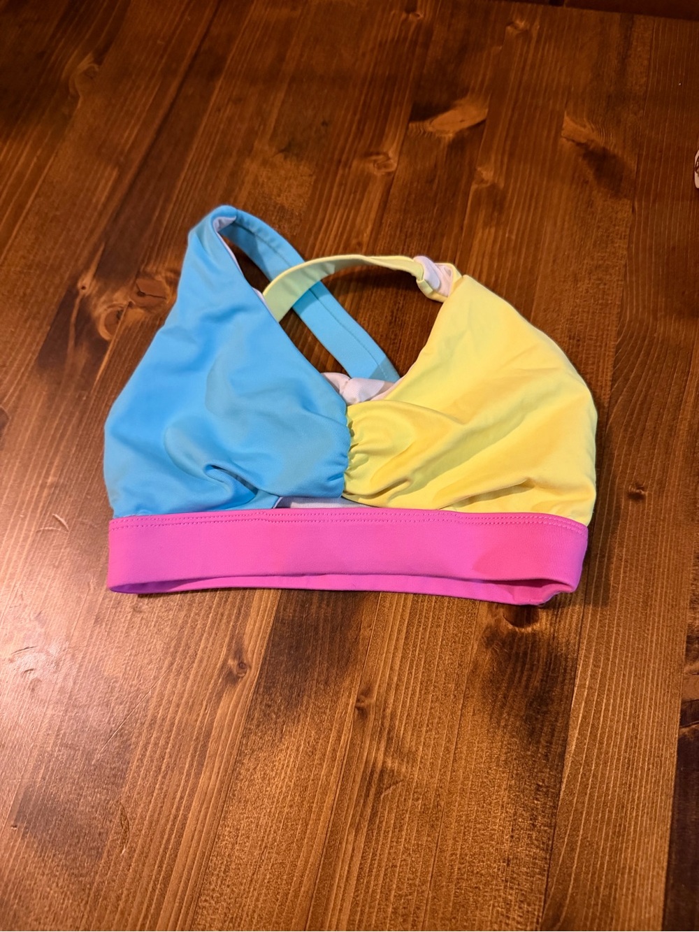 Kids Colorblock  Top - Blue, Yellow & Pink